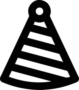 Şapka simgesi vektör çizimi