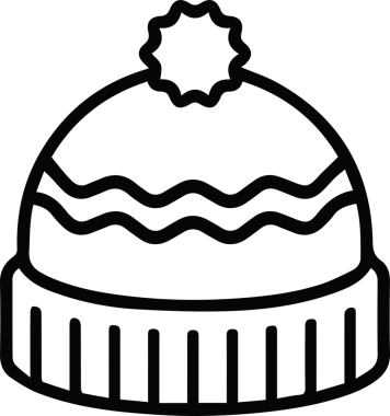 Şapka simgesi vektör çizimi