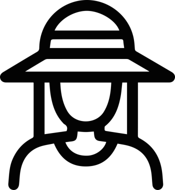 Şapka simgesi vektör çizimi