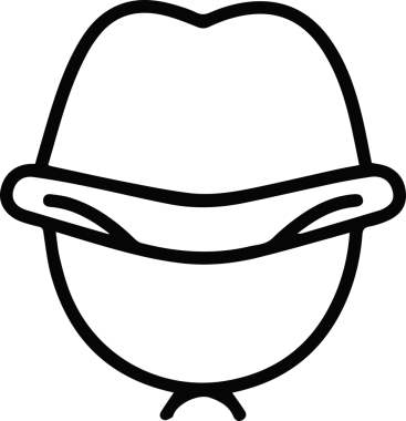 Şapka simgesi vektör çizimi