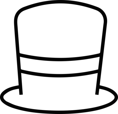 Şapka simgesi vektör çizimi