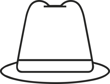 Şapka simgesi vektör çizimi