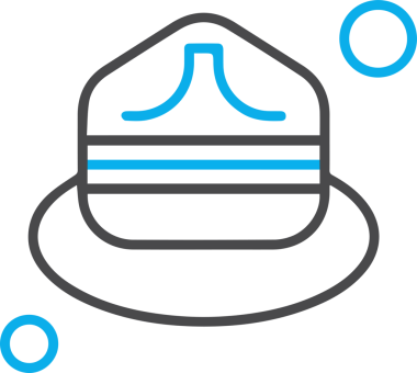 Şapka simgesi vektör çizimi