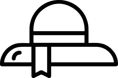 Şapka simgesi vektör çizimi