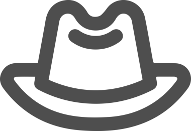 Şapka simgesi vektör çizimi