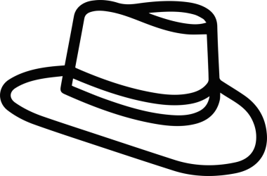 Şapka simgesi vektör çizimi