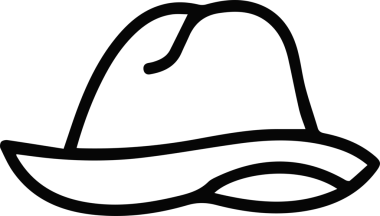 Şapka simgesi vektör çizimi