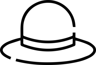 Şapka simgesi vektör çizimi