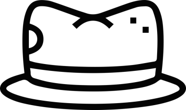 Şapka simgesi vektör çizimi