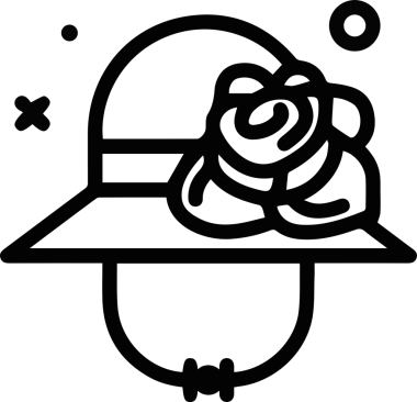 Şapka simgesi vektör çizimi