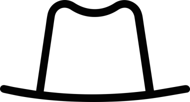 Şapka simgesi vektör çizimi