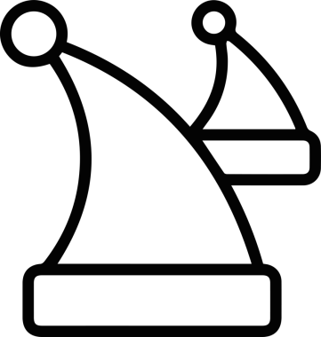 Şapka simgesi vektör çizimi