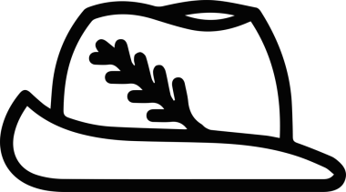 Şapka simgesi vektör çizimi