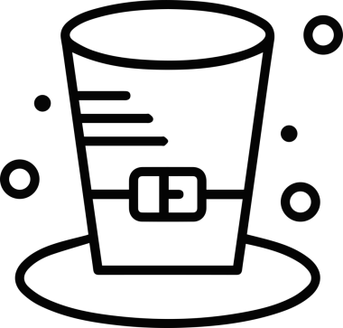 Şapka simgesi vektör çizimi