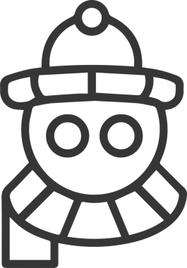 Şapka simgesi vektör çizimi