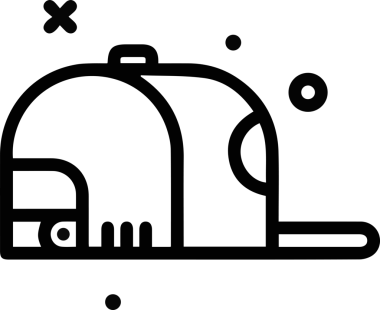 Şapka simgesi vektör çizimi