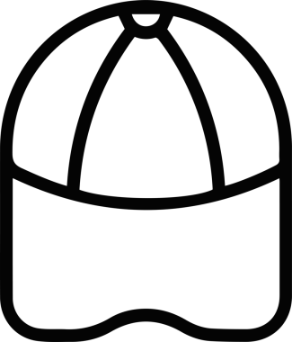 Şapka simgesi vektör çizimi