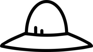 Şapka simgesi vektör çizimi