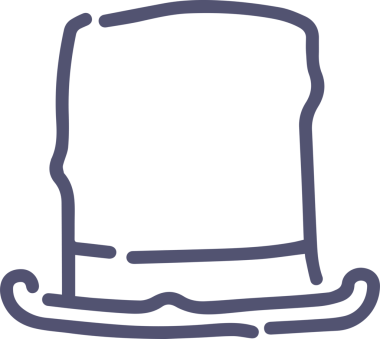 Şapka simgesi vektör çizimi