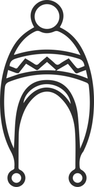 Şapka simgesi vektör çizimi