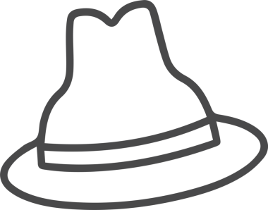 Şapka simgesi vektör çizimi