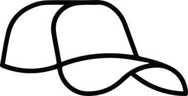 Şapka simgesi vektör çizimi