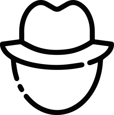 Şapka simgesi vektör çizimi