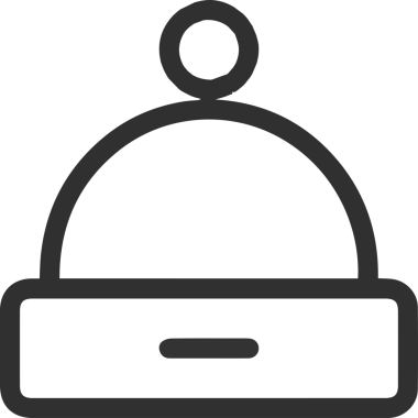 Şapka simgesi vektör çizimi