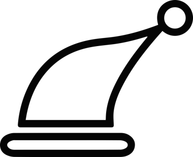 Şapka simgesi vektör çizimi