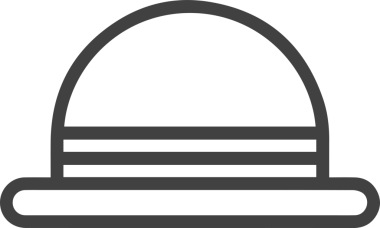 Şapka simgesi vektör çizimi