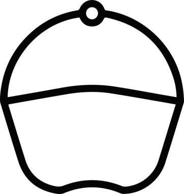 Şapka simgesi vektör çizimi