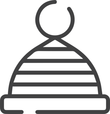 Şapka simgesi vektör çizimi