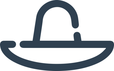 Şapka simgesi vektör çizimi