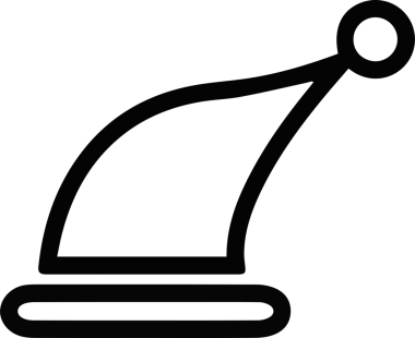 Şapka simgesi vektör çizimi