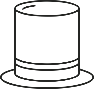 Şapka simgesi vektör çizimi