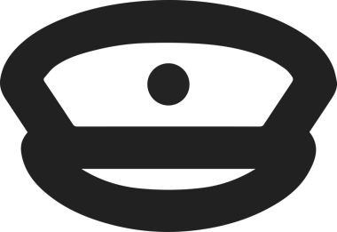 Şapka simgesi vektör çizimi