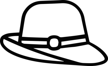 Şapka simgesi vektör çizimi