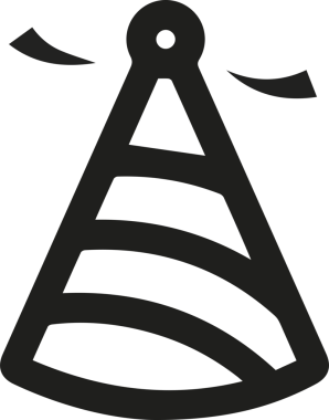 Şapka simgesi vektör çizimi