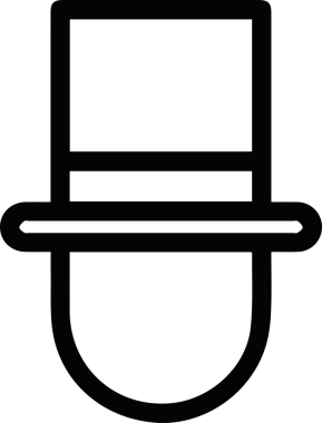 Şapka simgesi vektör çizimi