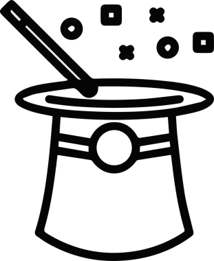 Şapka simgesi vektör çizimi