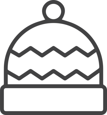 Şapka simgesi vektör çizimi