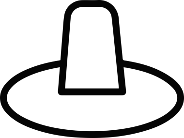 Şapka simgesi vektör çizimi