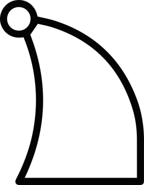 Şapka simgesi vektör çizimi