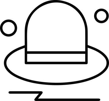 Şapka simgesi vektör çizimi
