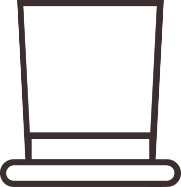 Şapka simgesi vektör çizimi