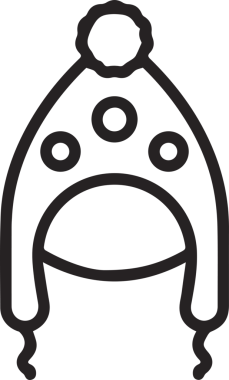 Şapka simgesi vektör çizimi