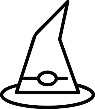 Şapka simgesi vektör çizimi