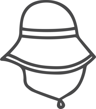 Şapka simgesi vektör çizimi