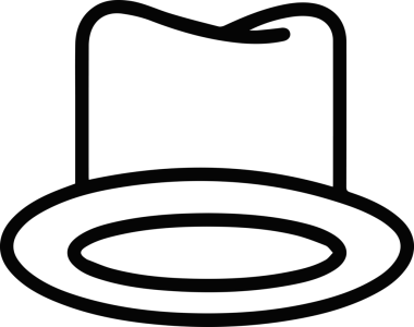 Şapka simgesi vektör çizimi