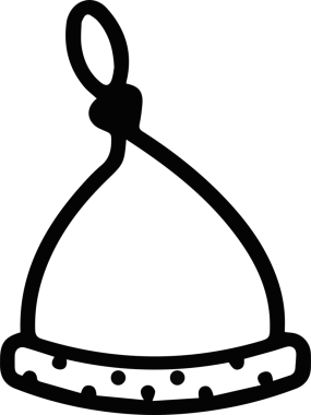 Şapka simgesi vektör çizimi